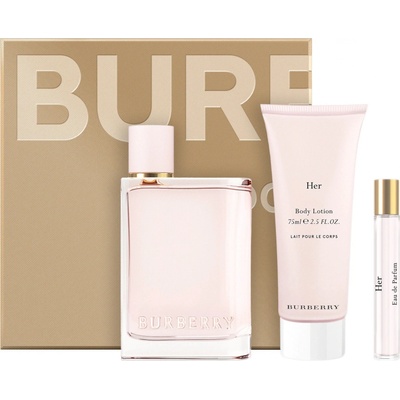 Burberry Her EDP 100 ml + telové mlieko 75 ml + EDP 7,5 ml darčeková sada