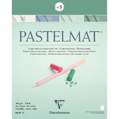 Clairefontaine Pastelmat Glued Pad N5 Скицник 12 24 x 30 cm 360 g (96114C)