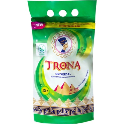 Trona bezfosfátový prací prášok na biele prádlo Universal 0,5 kg