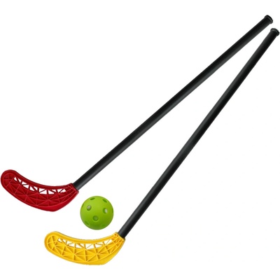 Kubisport H076KS Florbalový set 2x plastová hokejka rovná 95cm + 1 loptička