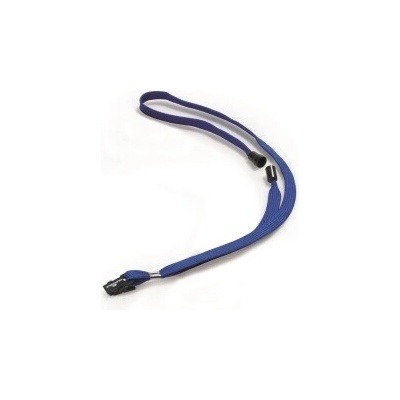 Snúrka na krk DURABLE Závesný remienok 10 mm modrý 10 ks