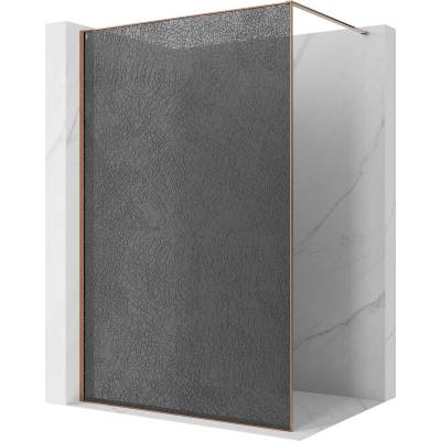 Mexen Kioto душ панели Walk-in 150 x 200 cm, crackle графит 12 mm, розово злато - 800-150-101-60-44-X (800-150-101-60-44-X)