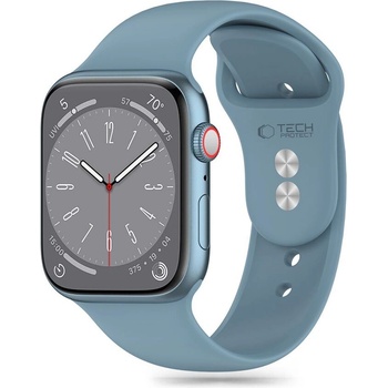 Tech-Protect Силиконова каишка за Apple Watch 6/7/8/9/10/SE/Ultra 1-2 (44/45/46/49 mm) от Tech-Protect Silicone - Winter Blue (5906302310012)