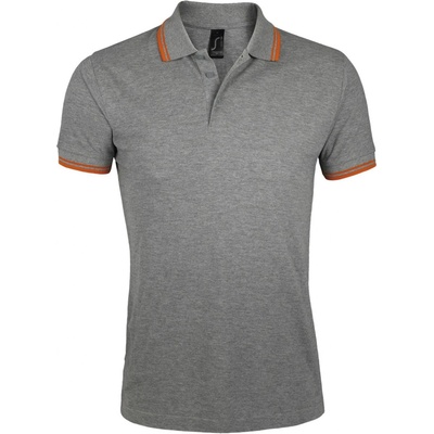 Soľs Pasadena pánske polo triko melange grey orange