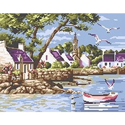 Казанлъшки гоблени Гоблен Морско градче Puppets (Унгарски)