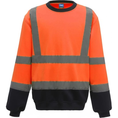 Yoko mikina HVJ 510 Hi-Vis výstražná oranžová Fluorescent/navy