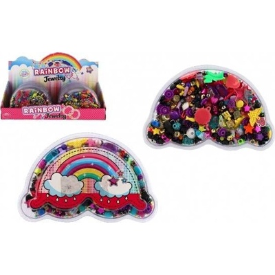 Korálky farebné plast v blistri 20x13cm