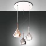 Fabas Luce 3481-47-297 - Пендел LILA 3xE27/40W/230V златист/сив/прозрачен (FX0244)