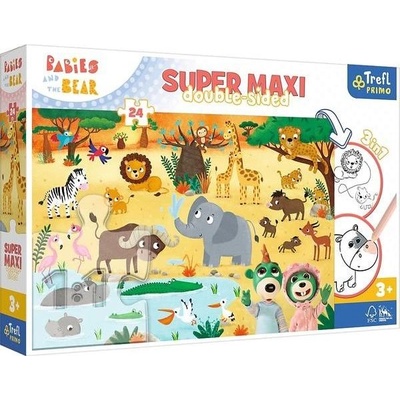 Trefl Puzzle 24 SUPER MAXI - Деца и Мечка (41009)