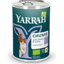 Yarrah Bio Chunks Bio kuracie a Bio morčacie s Bio žihľavou a Bio paradajkami v omáčke 6 x 405 g