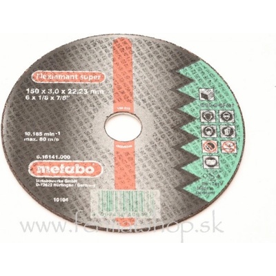 Metabo Flexiamant Kotúč na kameň 150 x 3 x 22,2 mm 616141000