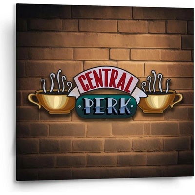 Sablio Obraz Seriál přátelé CENTRAL PERK Cihly - 110x110 cm