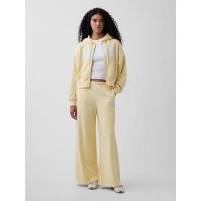 GAP Tepláky s logem Wide-Leg Žlutá