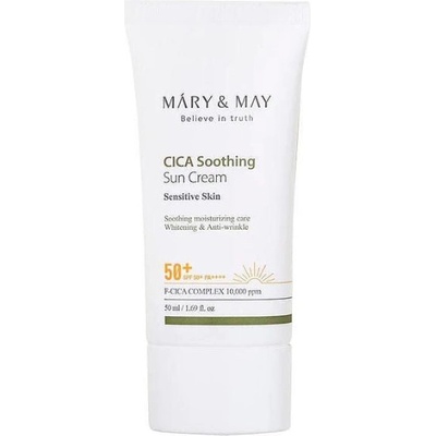 MARY&MAY Слънцезащитен крем за лице с тройно действие MARY&MAY CICA Soothing Sun Cream SPF50+ PA++++ (31395)