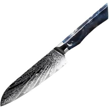 HARAHU Дамаски кухненски нож SE-37602 - Santoku / Син KP37602 (SE-37602)