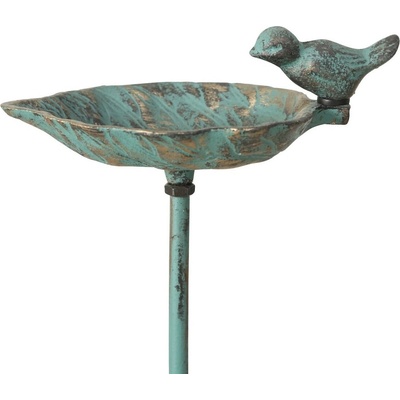 Boltze Zapichovacie napájadlo pre vtáky Karla Leaf 98 x 20 x 14 cm liatina zelená