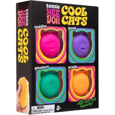 Schylling NeeDoh Barevné mačkací mini kočky 4 ks