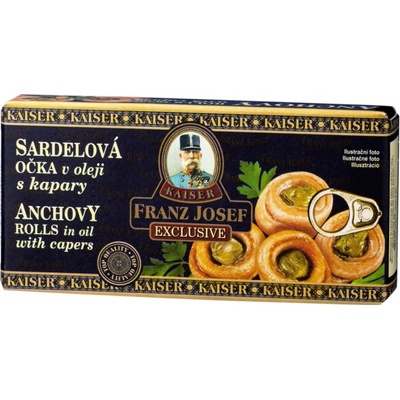 Kaiser Franz Josef Exclusive Sardelová očka v oleji s kapary 45 g – Zboží Mobilmania