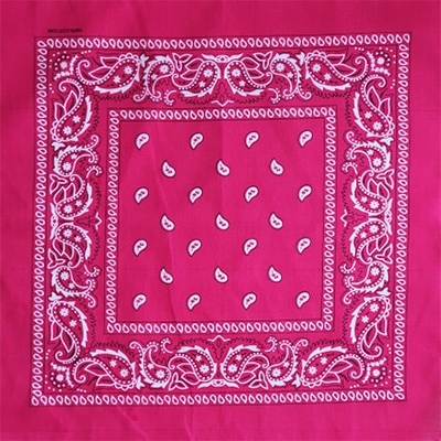 Bavlněný šátek Paisley 50 x 50 cm růžová