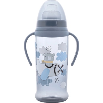 Lorelli Бебешко шише с мек накрайник Lorelli My Friend - 350 ml, Cameo Blue (10200640004)