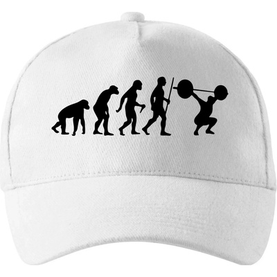 Evolution fitness so zahnutým šiltom a mosaznou sponou Biela