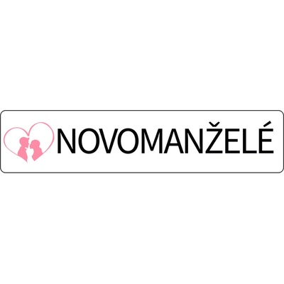 Svatba-eshop Svatební cedulka SPZ Novomanželé v srdíčku - SPZ na svatební auto – Zbozi.Blesk.cz