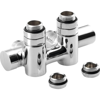 SAPHO - Комплект присъединителни вентили за централно свързване TWIN COMBI десен/лъскав хром (SH0432)