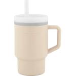 Infantino Силиконова чаша със сламка Infantino, 270 ml, Пясъчно бяла (IN308032)