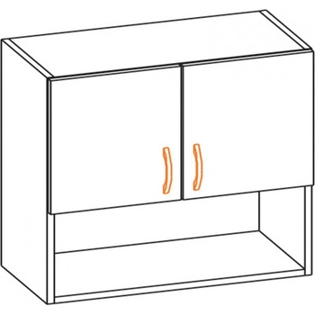 Image 1 of Bogdan Furniture Europe Горен двоен шкаф с ниша Alina 60B-E20, елша