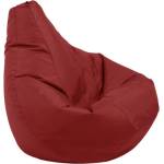 Pufrelax Пуф круша за деца 4-14 г. , 160л. , Nirvana Light - Teteron Red, За открито, Перящ се калъф, Пълнеж от Полистиролни перли (PUF-G-NL-TEX-RED)