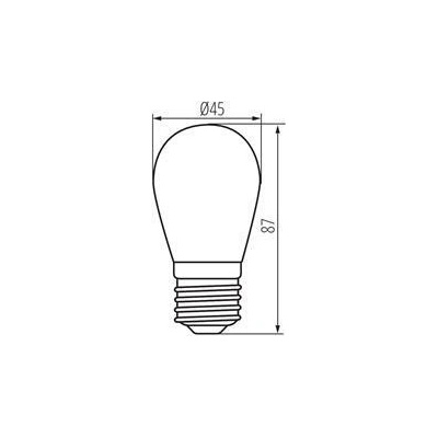 Kanlux ST45 LED 0,9W E27-GR