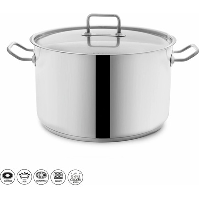 ORION Kastrol STOCK 32, 15 l, výška 19,5 cm, nerezová poklice