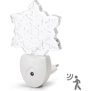 Aigostar - LED RGB Нощна лампа със сензор за здрач LED/0, 5W/230V снежинка (AI0143)