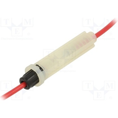 OPTIFUSE LPA-05W-16R Zásuvka; 6,3x32mm; Imax: 15A; Kontakty: mosaz; Výv: vodiče; 16AWG