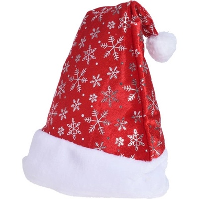 Čapica Santa Claus so snehovými vločkami 45 cm