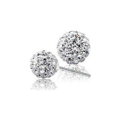 Prosperk náušnice ocelové pecky kuličky Swarovski S4395