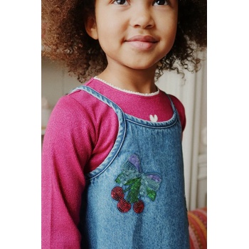 Konges Sløjd Детска памучна рокля Konges Sløjd MAGOT SEQUIN STRAP DRESS GOTS (KS103891.9BYA)