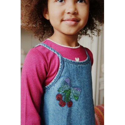 Konges Sløjd Детска памучна рокля Konges Sløjd MAGOT SEQUIN STRAP DRESS GOTS (KS103891.9BYA)