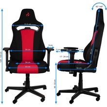 Nitro Concepts E250, čierna/červená NC-E250-BR