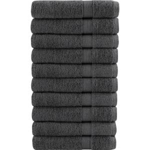 vidaXL Премиум кърпи SOLUND 10 бр антрацит 100x200 см 600 gsm (137174)