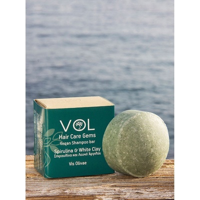 Vis Olivae Spirulina & white clay vegan solid Tuhý šampón so spirulinou a bielym ílom 55 g