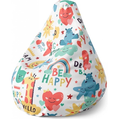 Sablio Sedací vak Pear Happy day Sablio 70 x 95 x 15 cm