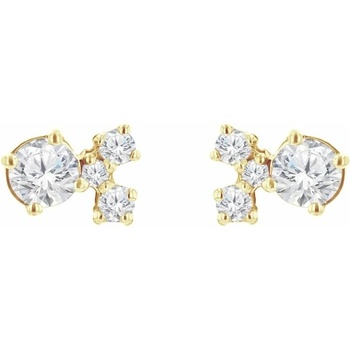 Eppi Cluster náušnice s moissanitmi a lab-grown diamantmi Kerrie E46200