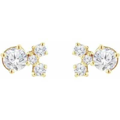 Eppi Cluster náušnice s moissanitmi a lab-grown diamantmi Kerrie E46200