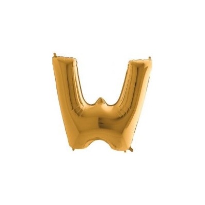 GRABO fóliový balónek PÍSMENO ZLATÉ W 102cm,40" nafukovací