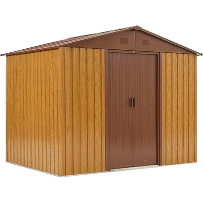 StoreBoss Метална градинска барака Helsinki 2.4 x 1.7 m Store Boss кафява (SB091)