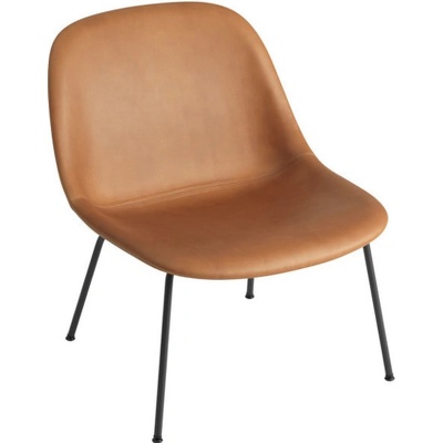 Muuto Fiber tube base cognac leather / black