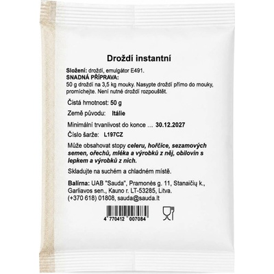 Sauda Instantní droždí 100 g