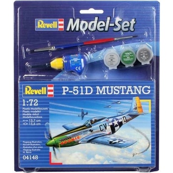 Revell model set plane 64148 P 51D Mustang 1:72