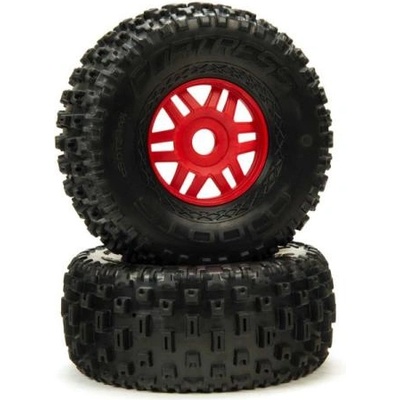 Arrma колело с гума dBoots Fortress червени (чифт)